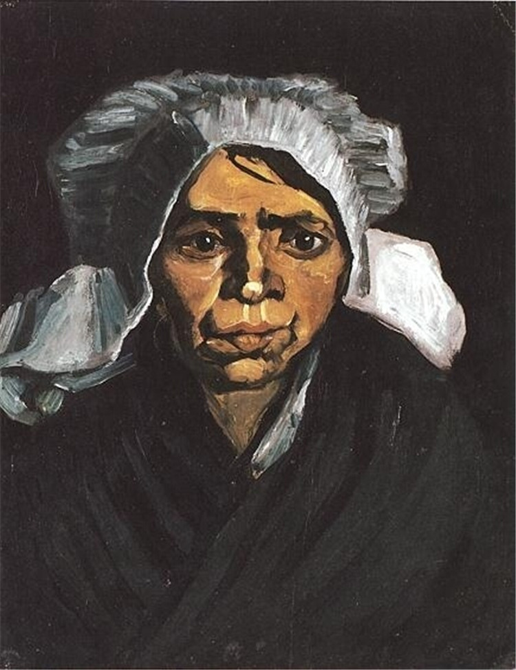 Head Of A Peasant Woman With White Cap 1884